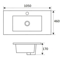 Раковина для ванной CeramaLux JY-807-100