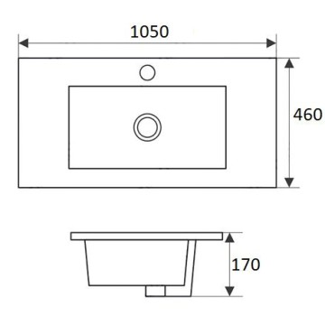 Раковина для ванной CeramaLux JY-807-100