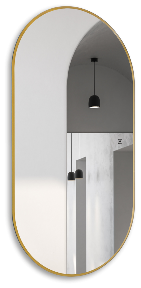 AQM9108G 550x1050 Зеркало с подсветкой и подогревом, универсальный монтаж