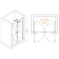 Душевая дверь RGW PA-104B (1200)