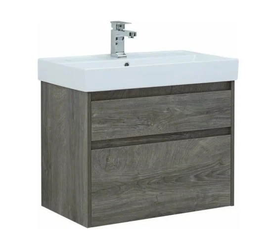 Тумба с раковиной Nova Lite 75 2 ящ. цв.дуб рошелье