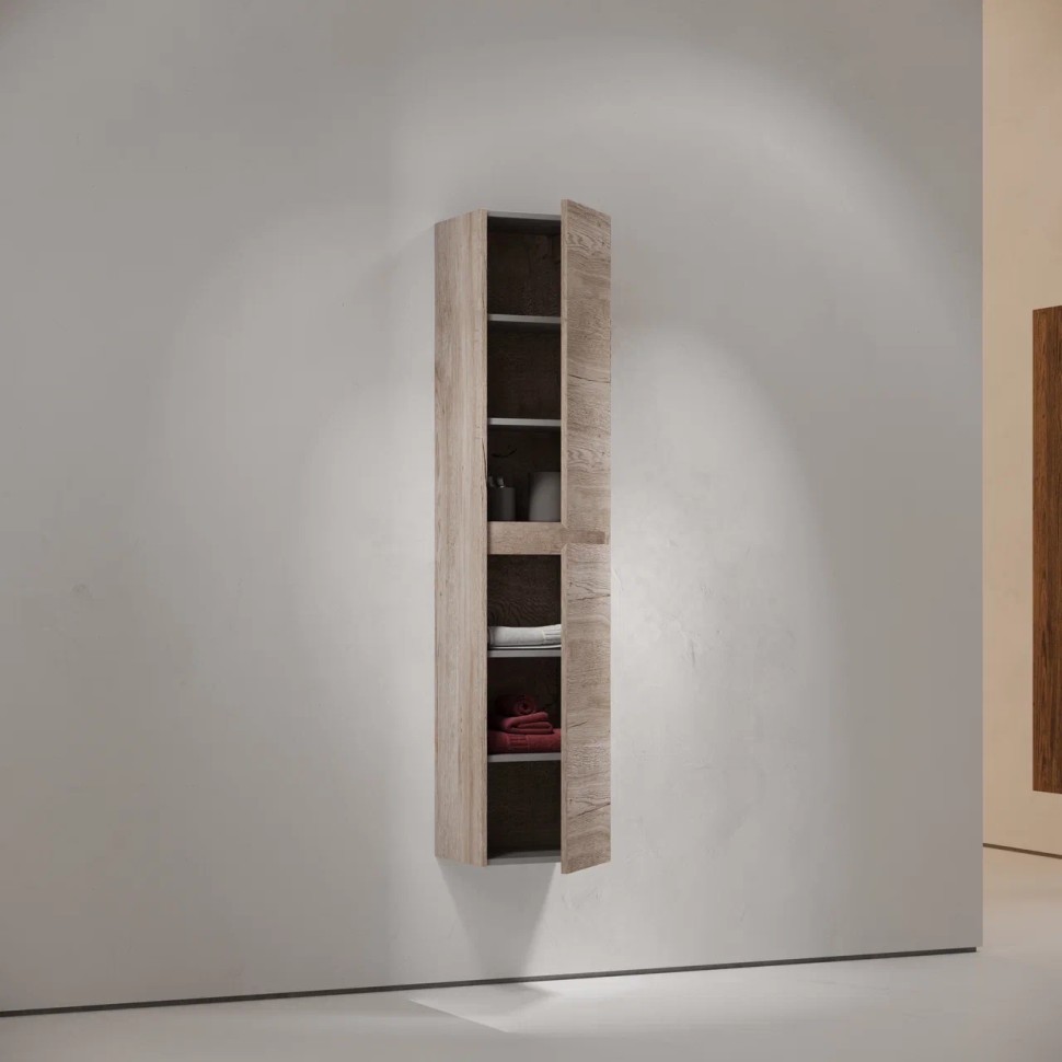 Шкаф-пенал SANCOS Libra подвесной, 350х300х1600 мм, дуб галифакс натуральный, арт. PLB35EG