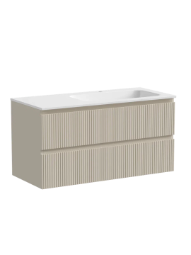 Тумба подвесная SANCOS Snob T правая 995х445х500, c двумя ящиками оснащенными доводчиками, Beige Soft , арт.SNT100RCE