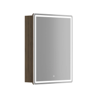 Зеркальный шкаф для ванной комнаты SANCOS Mirror 590x150х740 мм, с LED подсветкой, цвет дуб чарльстон, арт. MI60ECH