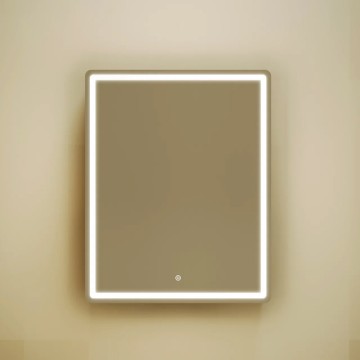 Зеркальный шкаф для ванной комнаты SANCOS Mirror 590x150х740 мм, с LED подсветкой, цвет дуб чарльстон, арт. MI60ECH