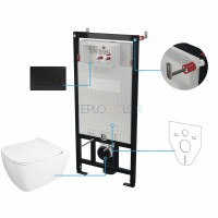 Унитаз с сиденьем, скрытого монтажа, 6 в 1