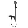 AQM6312MB Monza Смеситель для ванны однорычажный, с душевым набором, 3 режима, Черный матовый