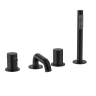 AQM6219MB Siena Смеситель на борт ванны на 4 отв, комплект, черный матовый