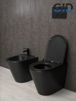 Унитаз приставной Gid TRS-263BM 62212Y черный матовый 56x36x41