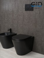 Унитаз приставной Gid TRS-263BM 62212Y черный матовый 56x36x41