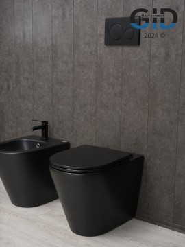 Унитаз приставной Gid TRS-263BM 62212Y черный матовый 56x36x41