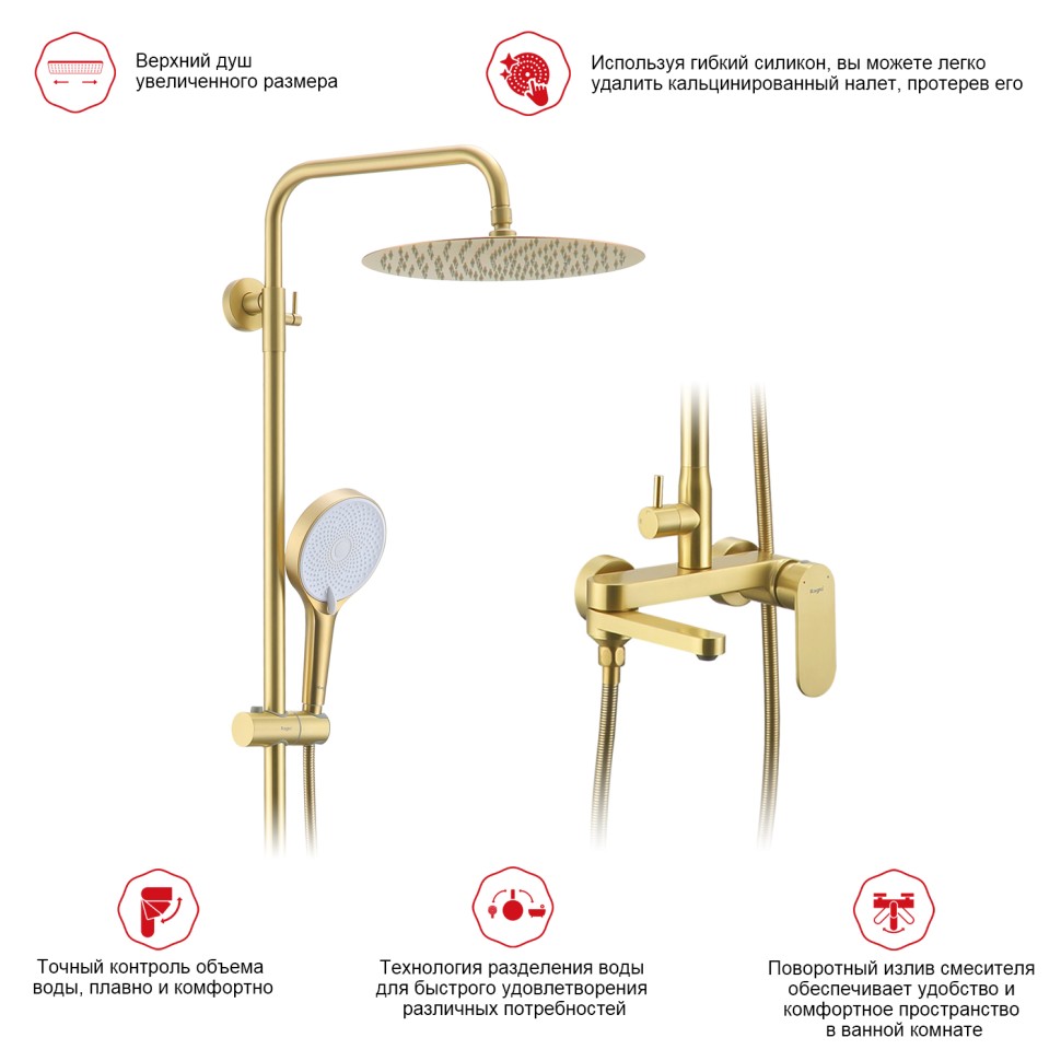 Душевая система Raglo для ванны и душа R10.24.03