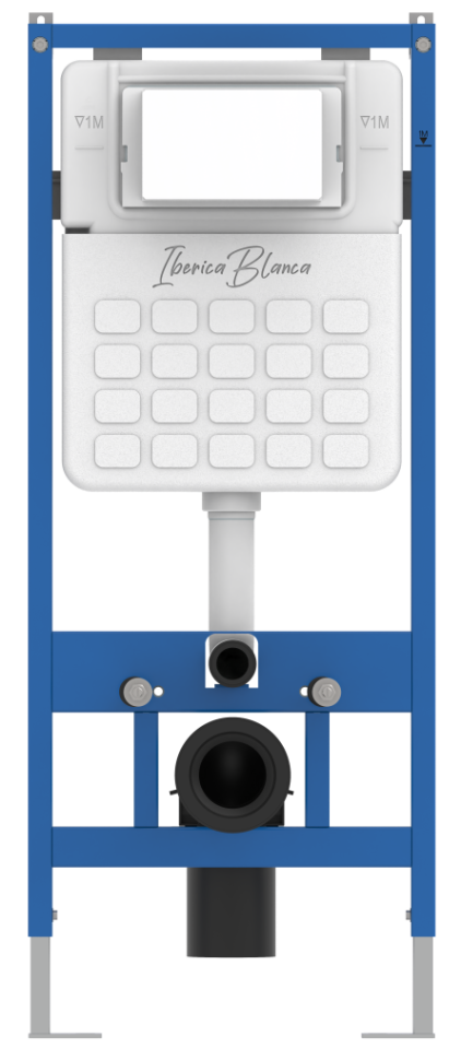 Комплект 3в1 IBERICA BLANCA инсталляция SILENCIO, унитаз BILBAO ALTO белый, кнопка смыва ESTI-Q хром матовый (IB001.BLA.234.834)