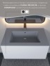 Раковина для ванной 76,5 см, Uperwood Parma Quartz, серая матовая, бетон