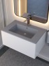Раковина для ванной 76,5 см, Uperwood Parma Quartz, серая матовая, бетон
