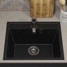 Кухонная мойка из искусственного камня Uperwood ECON UPD-408-004, прямоугольная, черная матовая
