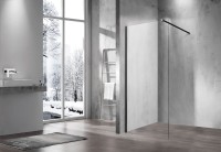 Душевая перегородка Walk-In VSW-1H900CLB, 900*2000, черный матовый, стекло прозрачное