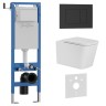 Комплект 3в1 IBERICA BLANCA инсталляция SILENCIO MINI, унитаз TOLEDO ALTO белый, кнопка смыва ESTI-S черный матовый (IB.001M.TLA.231.851)