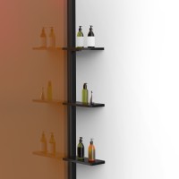 Душевая перегородка Walk-In VSW-1WSL120GSB, 1200*2000, черный матовый, стекло янтарь