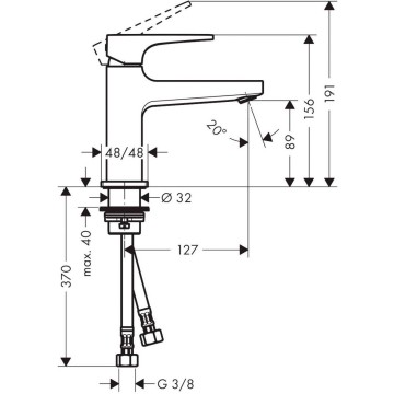 Смеситель для раковины Hansgrohe Metropol 32500140, бронза