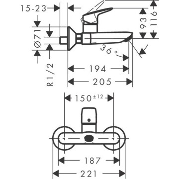 Смеситель Hansgrohe Logis хром (71225000)