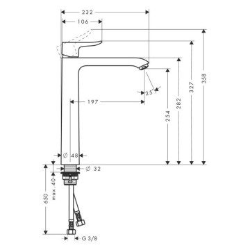 Смеситель для раковин Hansgrohe Metris хром (31184000)