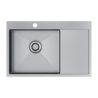 Мойка нерж. сталь AISI304 VELTEN 78F, PM807851-BSL, брашированная нерж. сталь, левая, 780х510мм, Starke-Paulmark