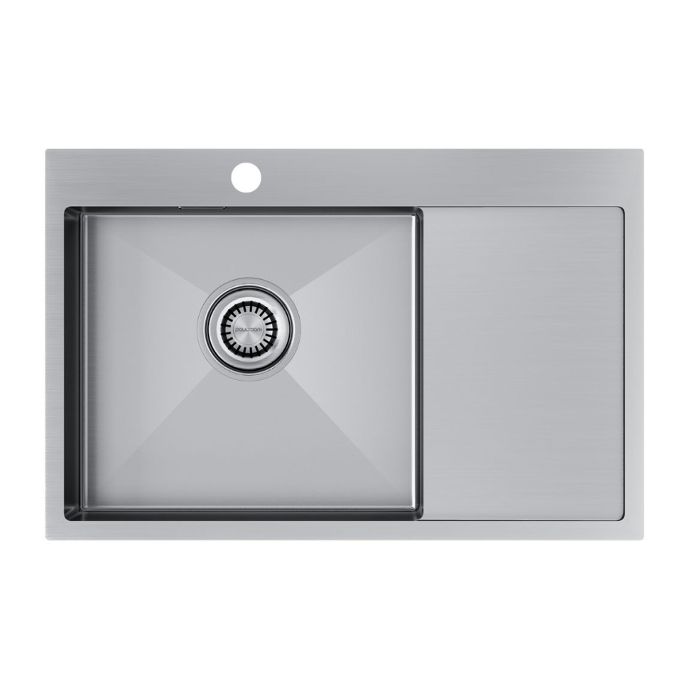 Мойка нерж. сталь AISI304 VELTEN 78F, PM807851-BSL, брашированная нерж. сталь, левая, 780х510мм, Starke-Paulmark