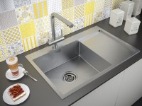 Мойка нерж. сталь AISI304 VELTEN 78F, PM807851-BSL, брашированная нерж. сталь, левая, 780х510мм, Starke-Paulmark