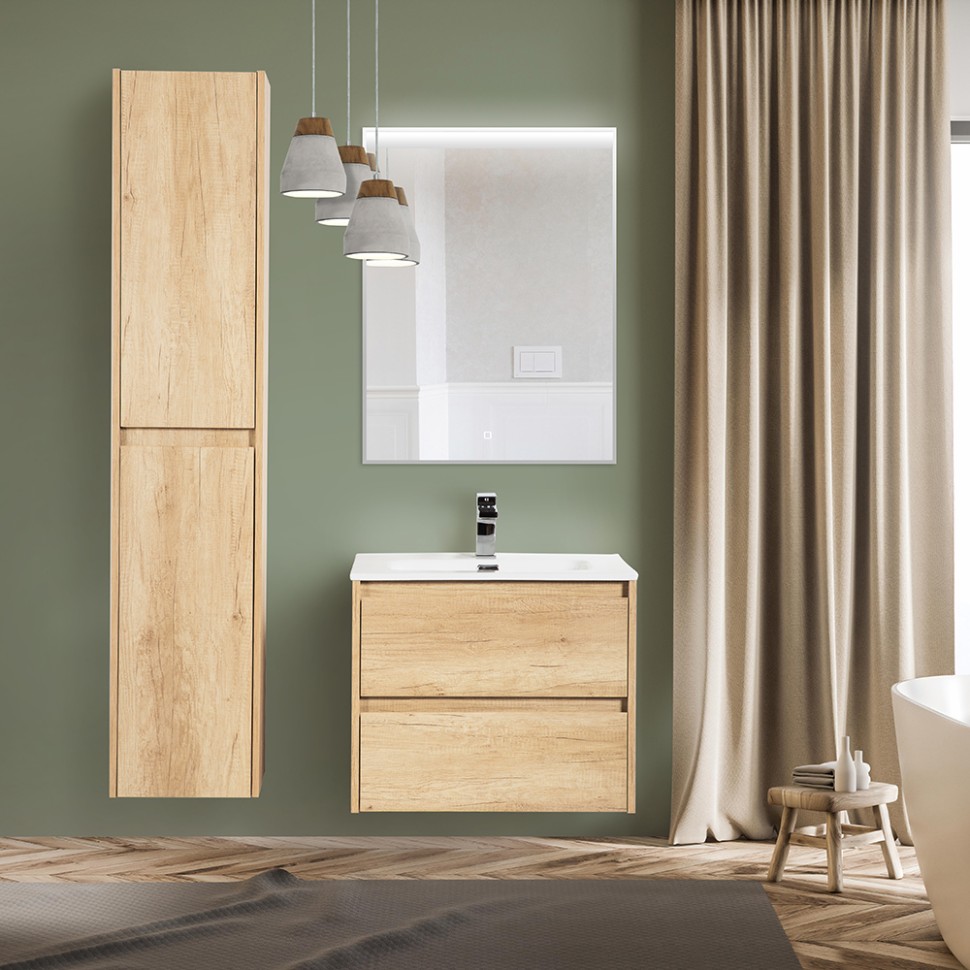Шкаф подвесной BelBagno KRAFT-1600-2A-SC-RNN-R Rovere Nebrasca Nature