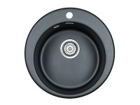 Мойка GELEGEN 50, IT-GRANIT, PM404800-BLM, черный металлик, D475 мм, Paulmark