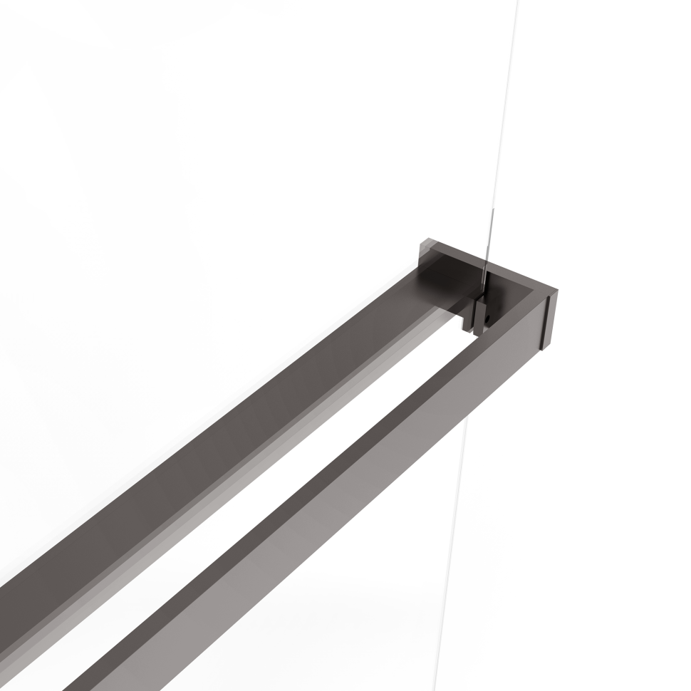 Душевая перегородка Walk-In VSW-1HR100CGGM, 1000*2000, вороненая сталь, стекло тонированное