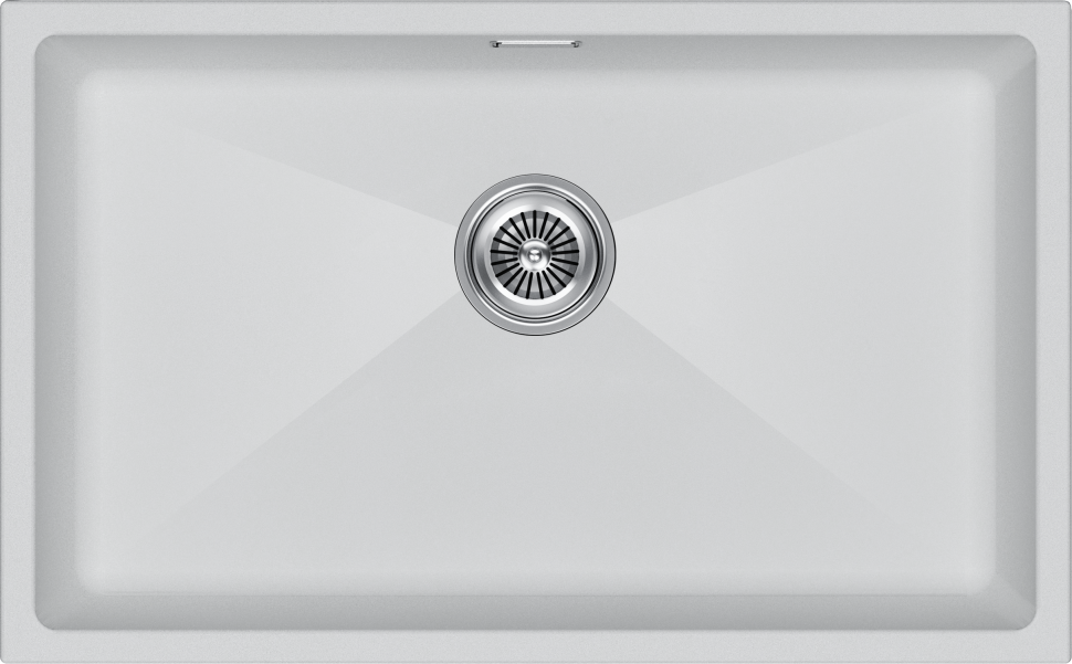 Мойка LUMI 74UNI, IT-GRANIT, LU74-WH, белый, 740х460, Paulmark