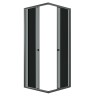 Душевое ограждение Niagara Eco NG-1010-14QT (100х100х190) квадрат,раздвижное,черный,стекло тонированное,1 место