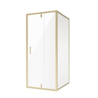 Душевое ограждение Niagara Nova NG-43-9AG-A100G (90х100х195) прямоугольник,золото,двери распашные,стекло прозрачное,2 места