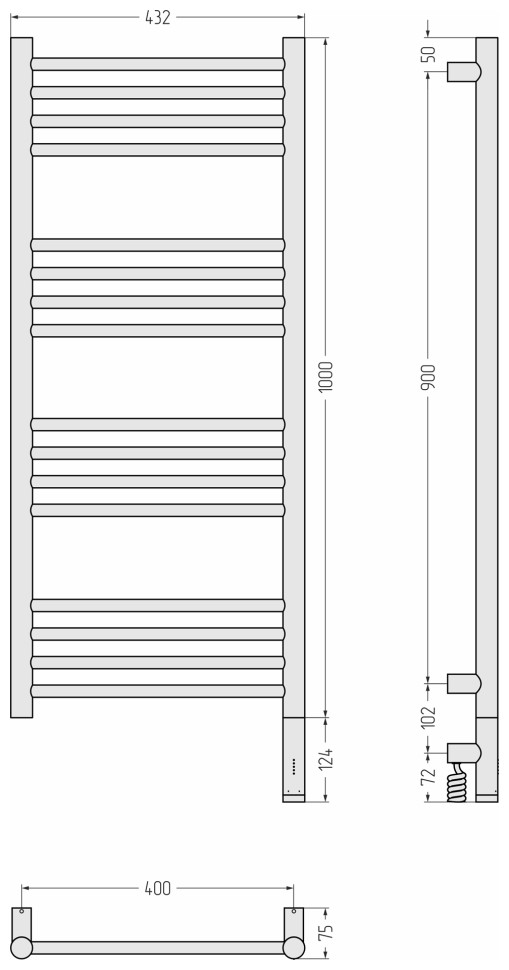 Богема 3.1 прямая 1000х400 МЭМ правый