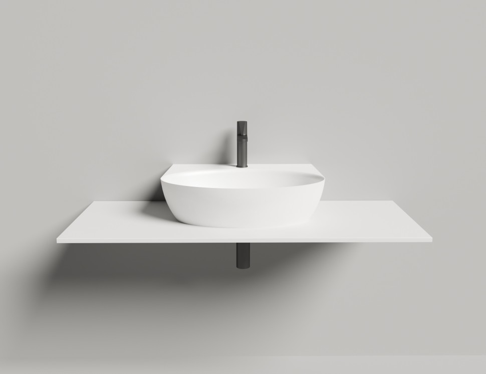 Раковина накладная ALDA WALL 02 580х450х150 S-Sense Глянцевое