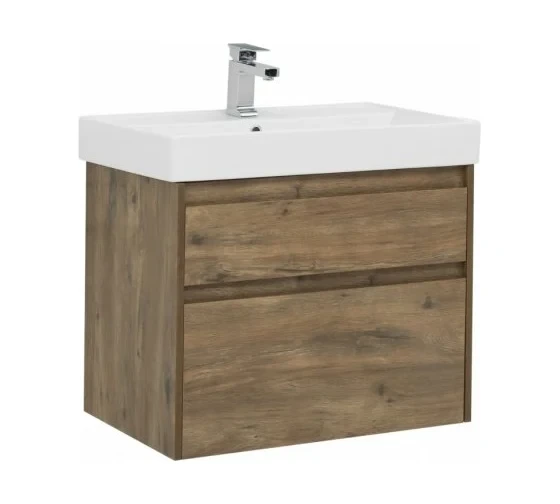 Тумба с раковиной Nova Lite 75 2 ящ. цв.дуб рустикальный