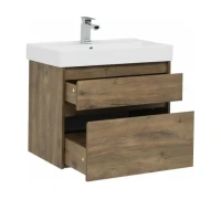 Тумба с раковиной Nova Lite 75 2 ящ. цв.дуб рустикальный