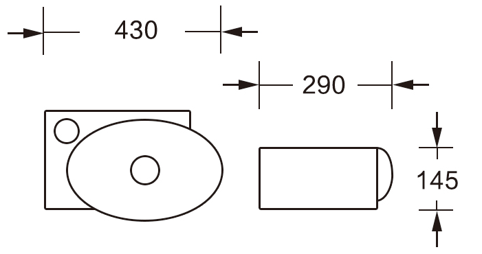Раковина подвесная MILLEAU Perl MU058A-GW (белый глянец) L