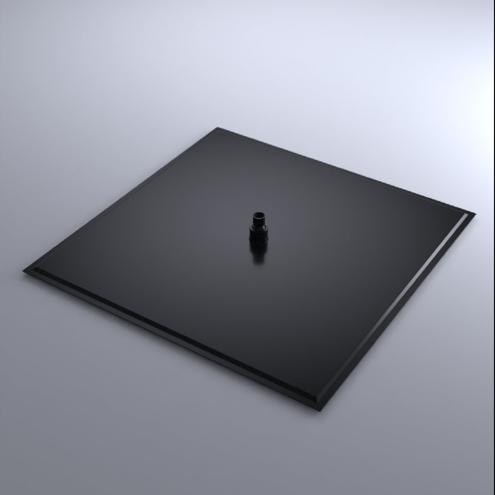 Верхний душ 3D квадратный RGW SP-82B (Черный, 500x500)