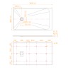 Душевой поддон прямоугольный RGW TSS-W Белый (900x1600)