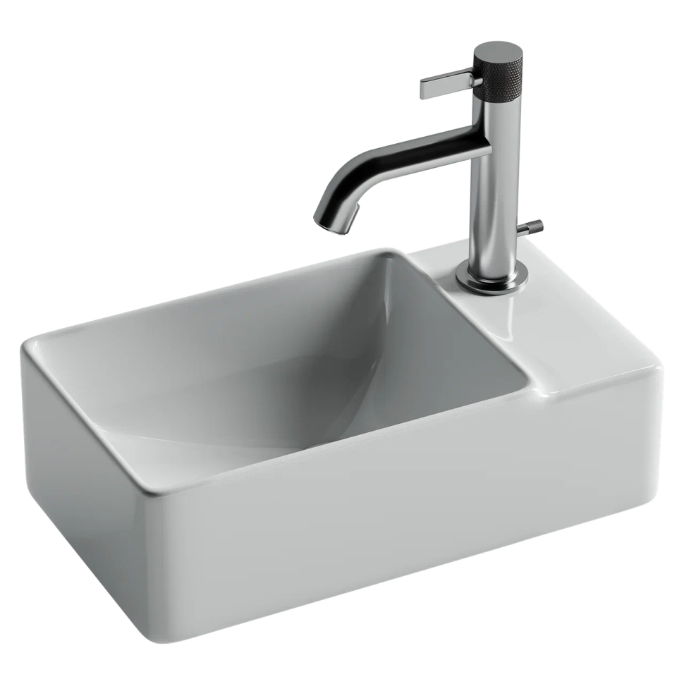 Умывальник подвесной прямоугольный (чаша слева, отверстие под смеситель справа) Element 395x220x125мм