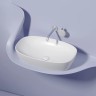 Умывальник чаша накладная овальная (цвет Белый Матовый) Element 600x380x138мм
