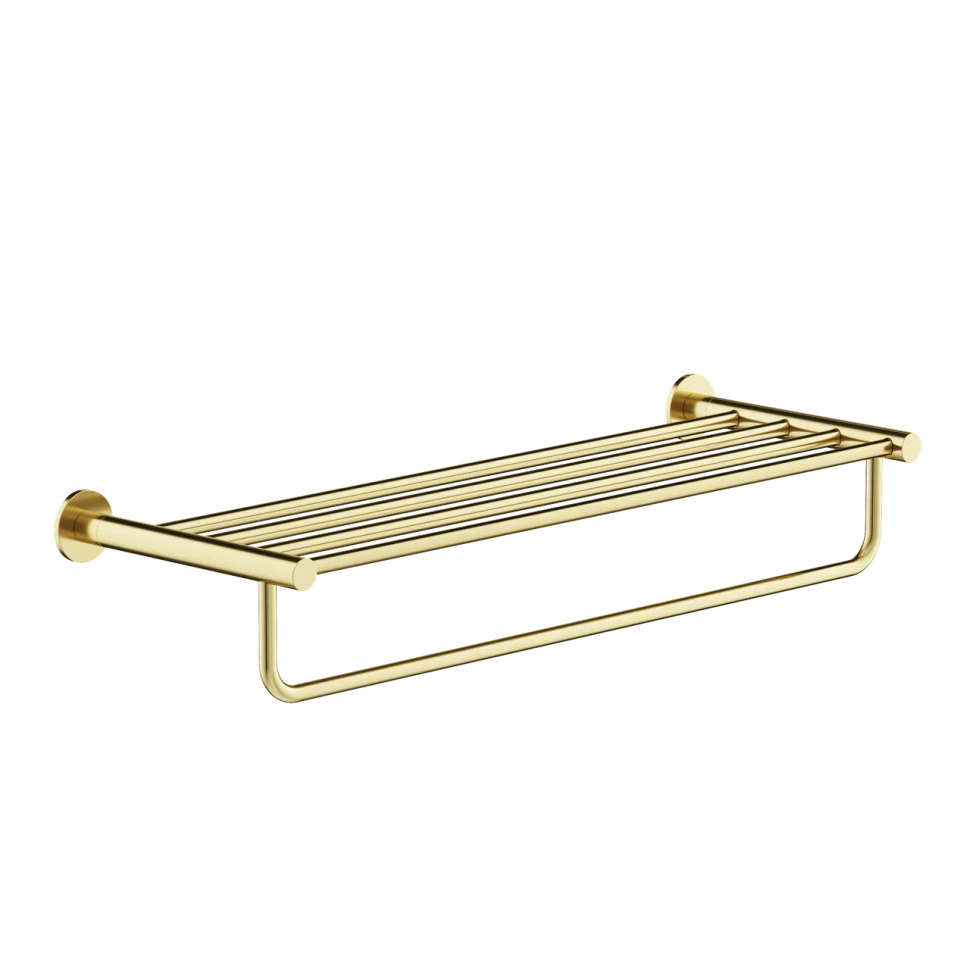 Полка SANCOS Base для полотенец, брашированное золото, PVD покрытие, арт. SC9028BG