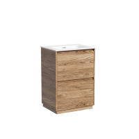 Тумба под раковину SANCOS Libra Floor напольная, 590х450х840, c двумя ящиками оснащенными доводчиками, дуб чарльстон, арт. LB60FECH