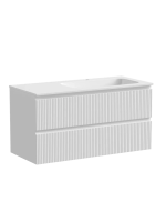 Тумба подвесная SANCOS Snob T правая 995х445х500, c двумя ящиками оснащенными доводчиками, Bianco , арт.SNT100RW