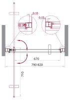 Душевая дверь BelBagno MARMI-B-1-80-C-Cr