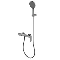 AQM6312GM Monza Смеситель для ванны однорычажный, с душевым набором, 3 режима, серый матовый