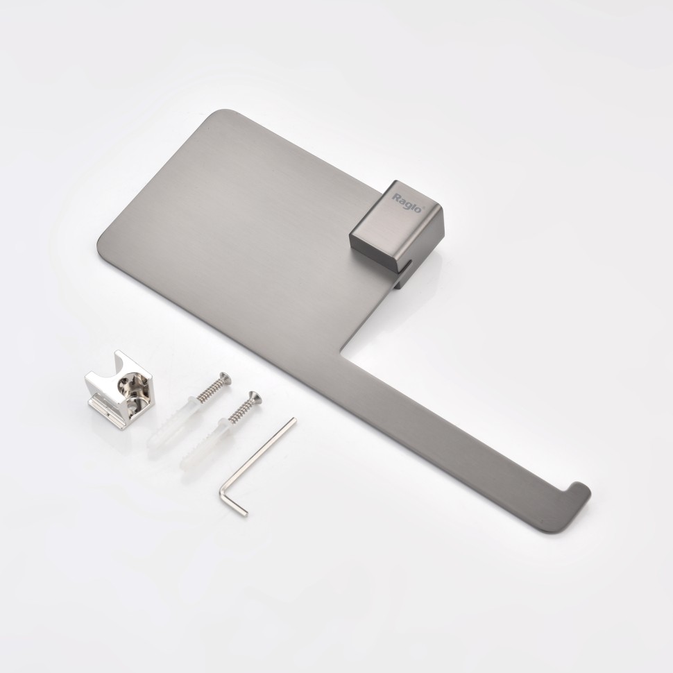 Бумагодержатель с полочкой для телефона Raglo графит